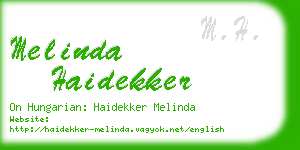 melinda haidekker business card